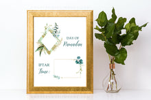 Load image into Gallery viewer, The easiest and quickest way to decorate your home for Ramadan! This one's perfect for your kitchen. Simply download, print, and frame. You can use a dry erase marker on the glass of the frame to update it daily!